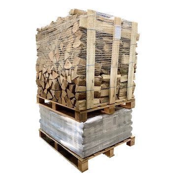 Palette de Mixte Bûches de nuit + Box Bois de chauffage 33cm
