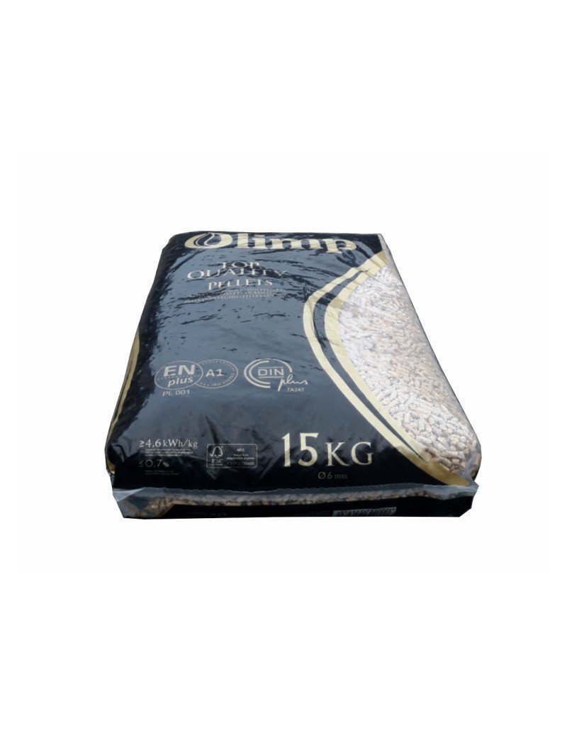 Pellets OLIMP Din+, EN+A1 – Palette mit 15 Säcke à 15kg