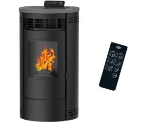 Sannover Flavia Poêle à granulés étanche 9,5 kW Noir